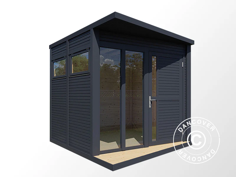 Stuga i trä, Bertilo Concept, 2,34x2,97x2,27m, Antracit - Image 3
