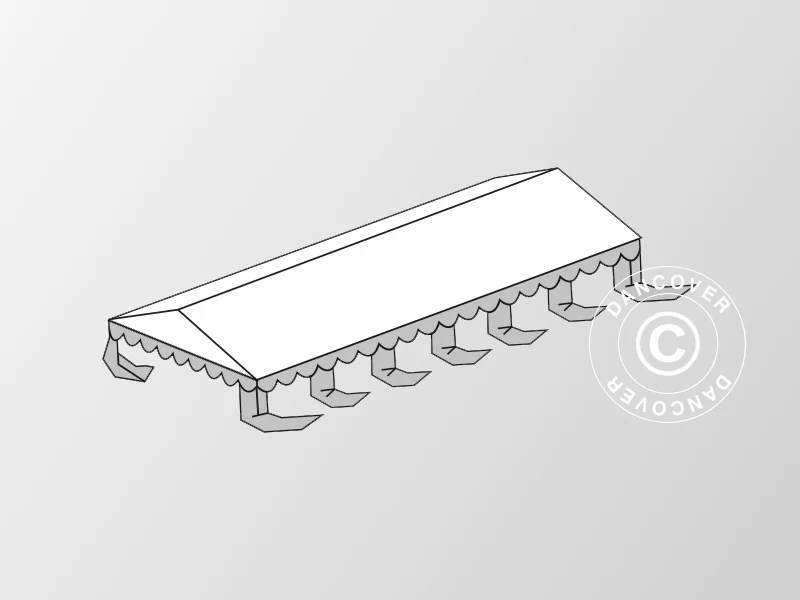 Takduk för Partytält Exclusive 5x12m PVC, Vit/Grå