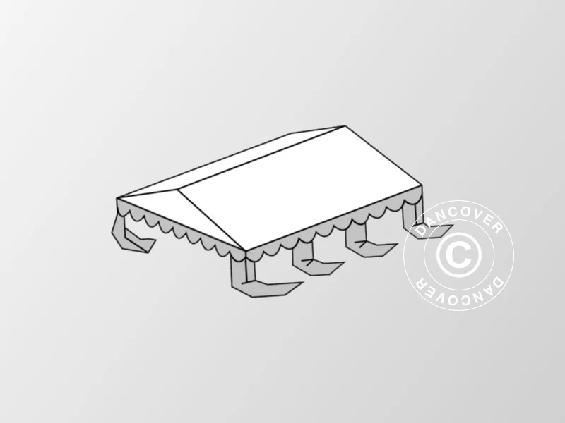 Takduk för Partytält Original 3x6m PVC, Vit/Grå