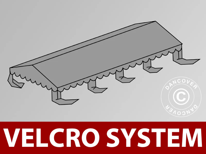 Takduk för Partytält UNICO, PVC/Polyester, 4x8m, Mörkgrå