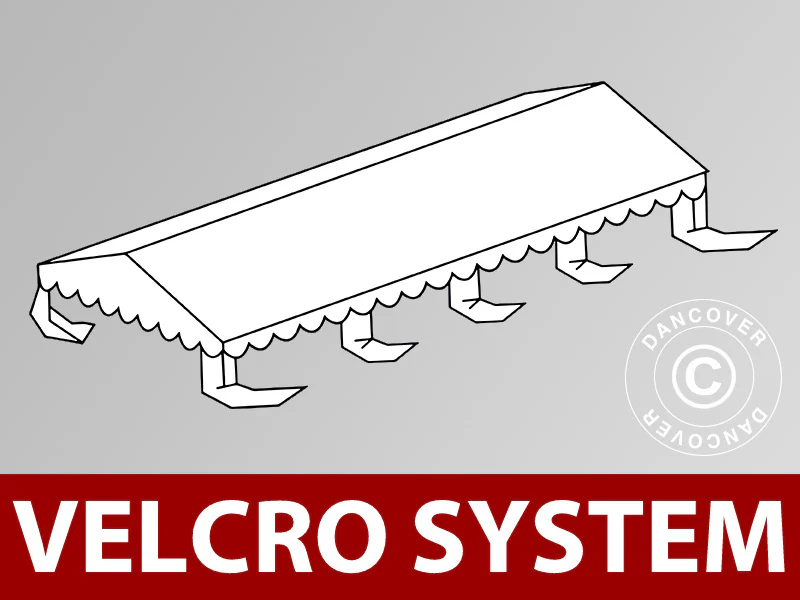 Takduk för Partytält UNICO, PVC/Polyester, 4x8m, Vit