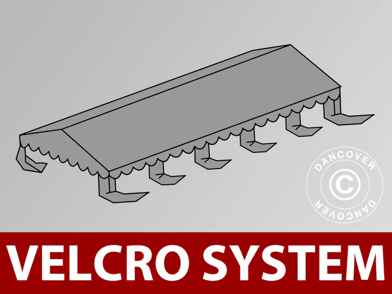 Takduk för Partytält UNICO, PVC/Polyester, 5x10m, Mörkgrå