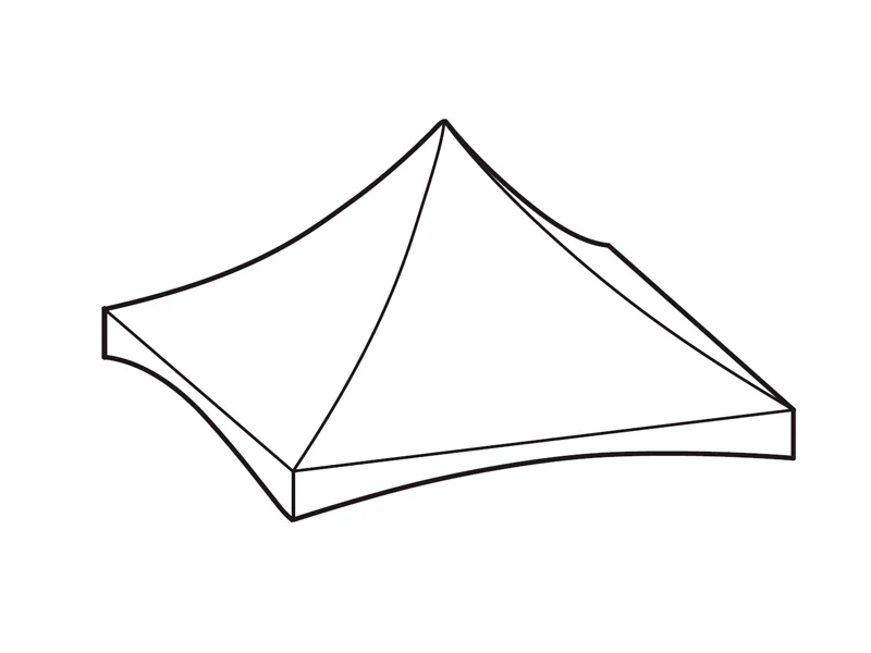 Takduk för PartyZone Pagoda 6x6 PVC, Vit