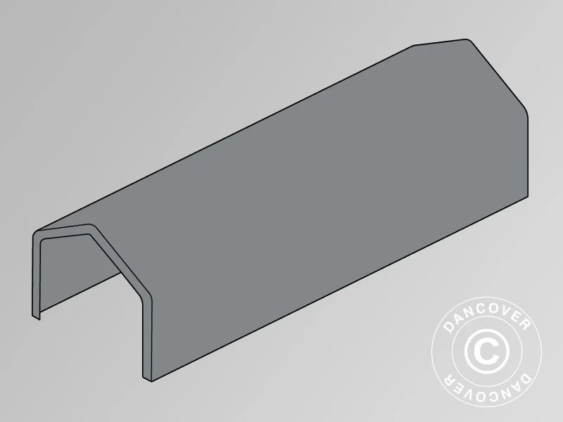 Taköverdrag för lagertält PRO 4x12m PVC, Grå