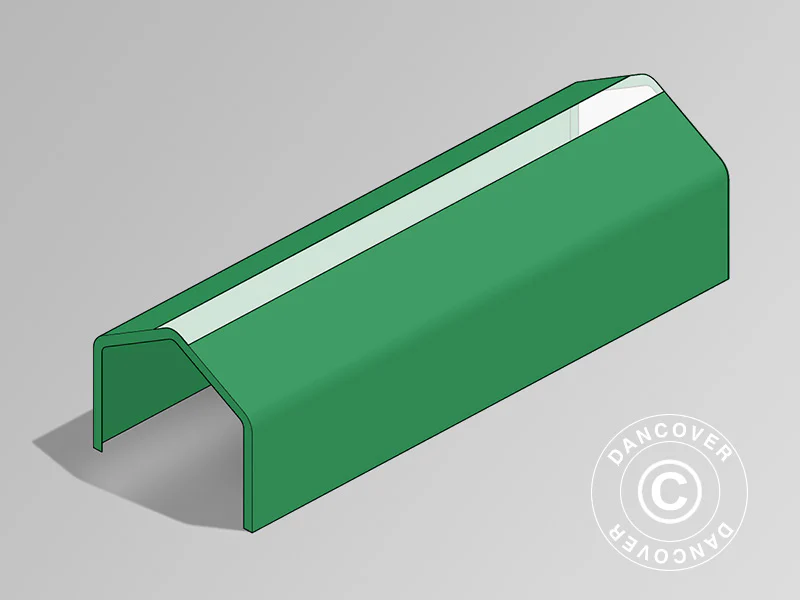 Taköverdrag för lagertält PRO 6x18m PVC med takpanel, Grön