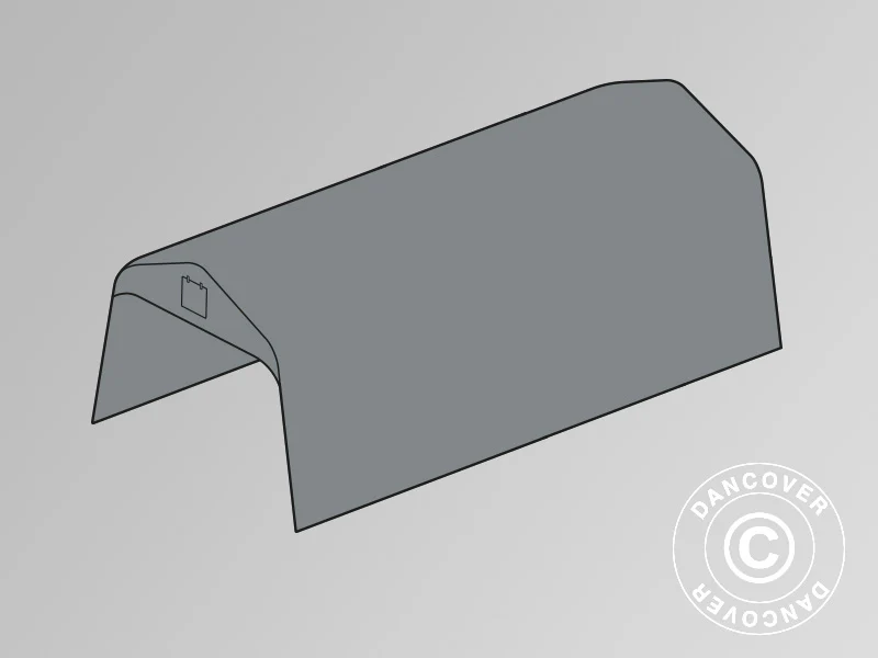 Takskydd för Garagetält PRO 3,77x9,7m PE, Grå