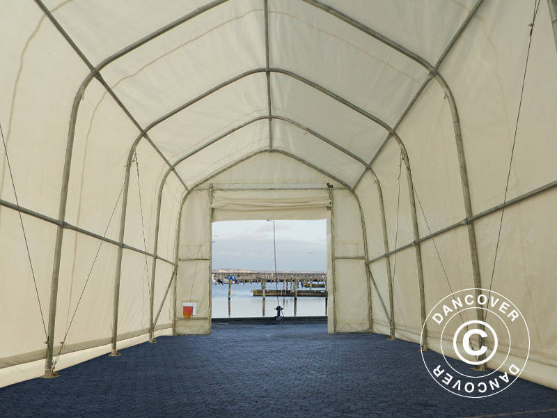 Tälthall Oceancover 5,5x15x4,1x5,3m, PE, Vit - Image 5