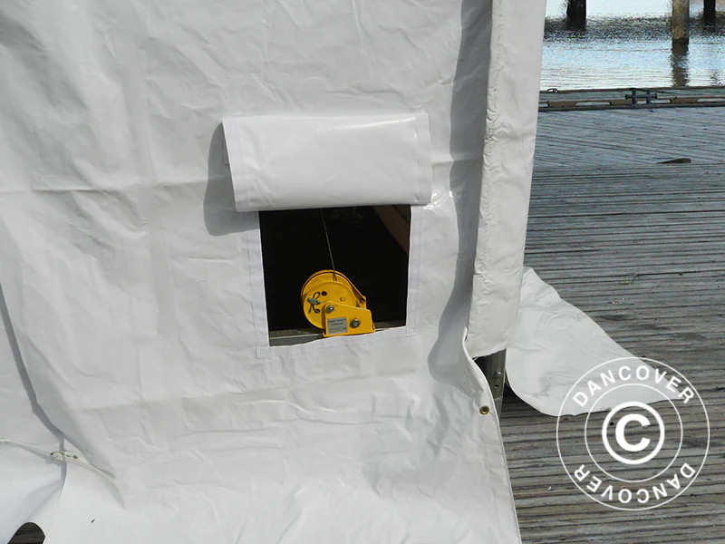 Tälthall Oceancover 5,5x20x4,1x5,3m, PVC, Vit - Image 4