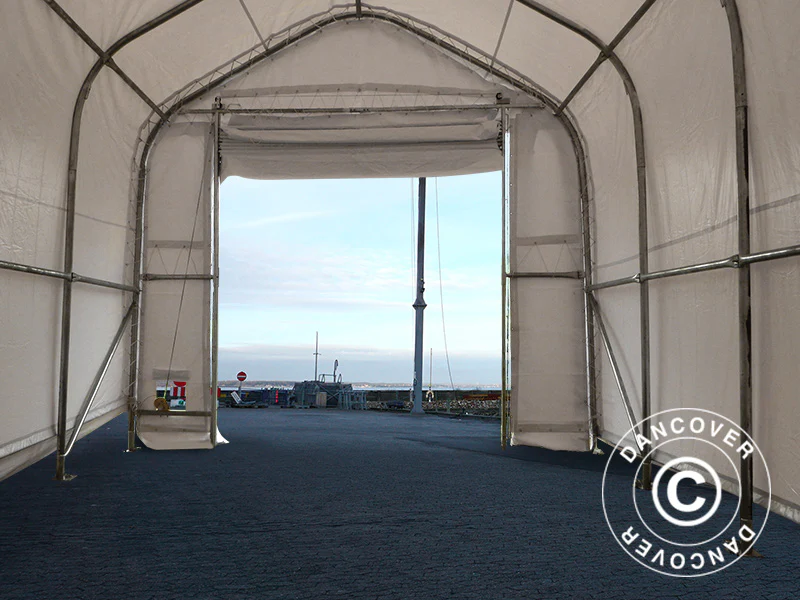 Tälthall Oceancover 5,5x20x4,1x5,3m, PVC, Vit - Image 6