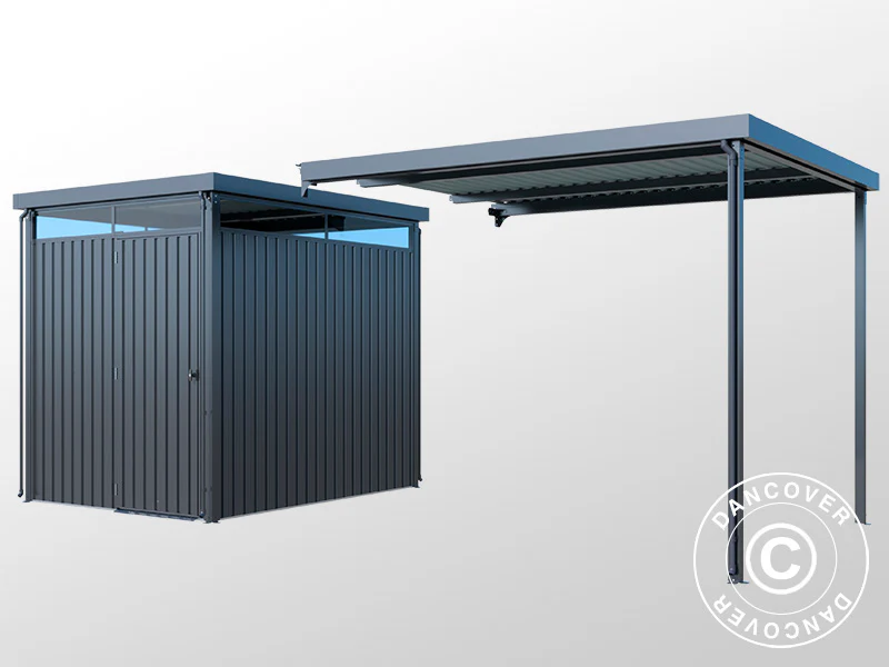 Tillbyggnad för redskapsbod med takfönster, 2,86x2,45x2,26m, 7m², Antracit - Image 4