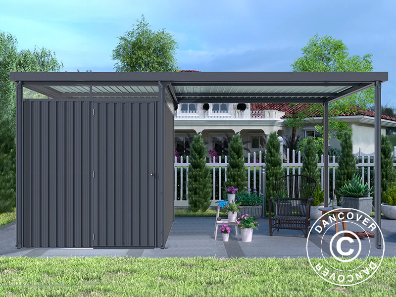 Tillbyggnad för redskapsbod med takfönster, 2,86x2,45x2,26m, 7m², Antracit - Image 6