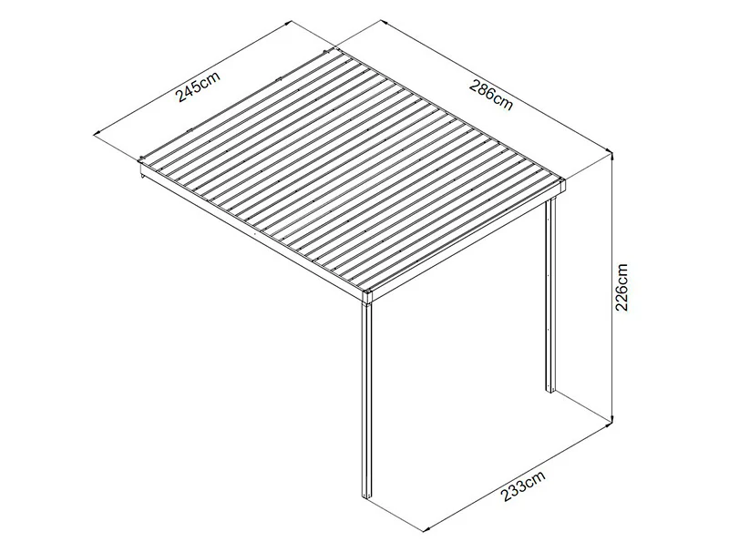 Tillbyggnad för redskapsbod med takfönster, 2,86x2,45x2,26m, 7m², Antracit - Image 7