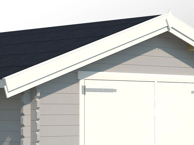 Trägarage Rauma, 3,8x5,4x2,74m, 40mm, Ljusgrå - Image 4