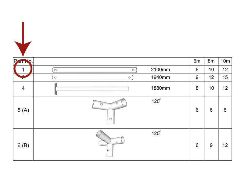 Tub för tak, Ø38mm, 2100mm - Image 2