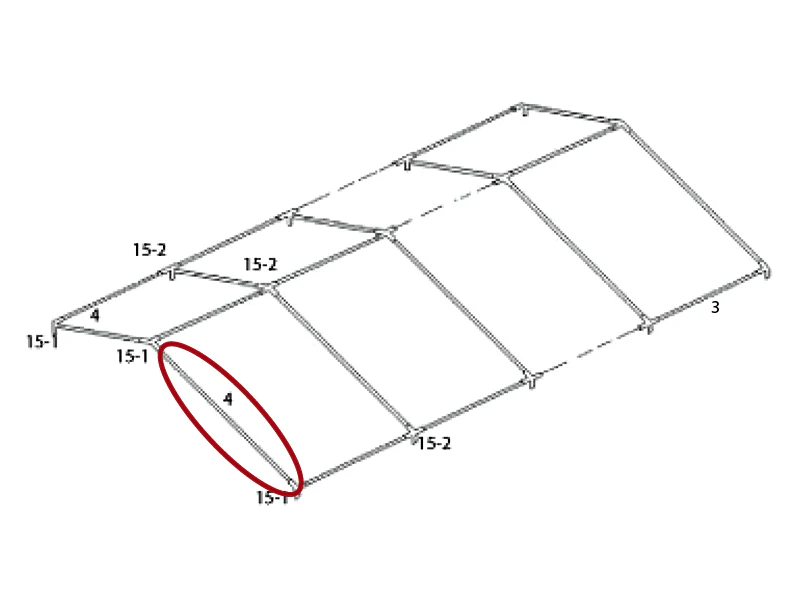 Tub för tak, Ø50mm, 2030mm - Image 3
