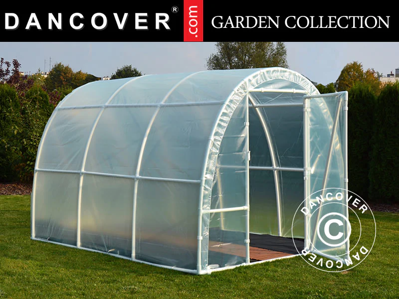 Tunnelväxthus 130, 2,2x3x1,9m, 6,6m², Transparent