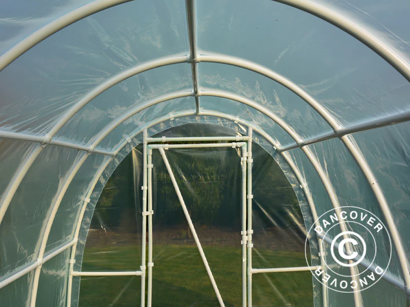 Tunnelväxthus 130, 2,2x3x1,9m, 6,6m², Transparent - Image 6