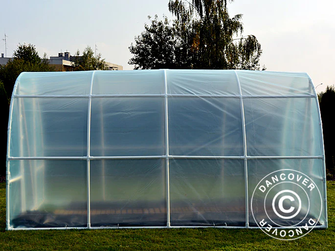 Tunnelväxthus 130, 2,2x4x1,9m, 8,8m², Transparent - Image 2