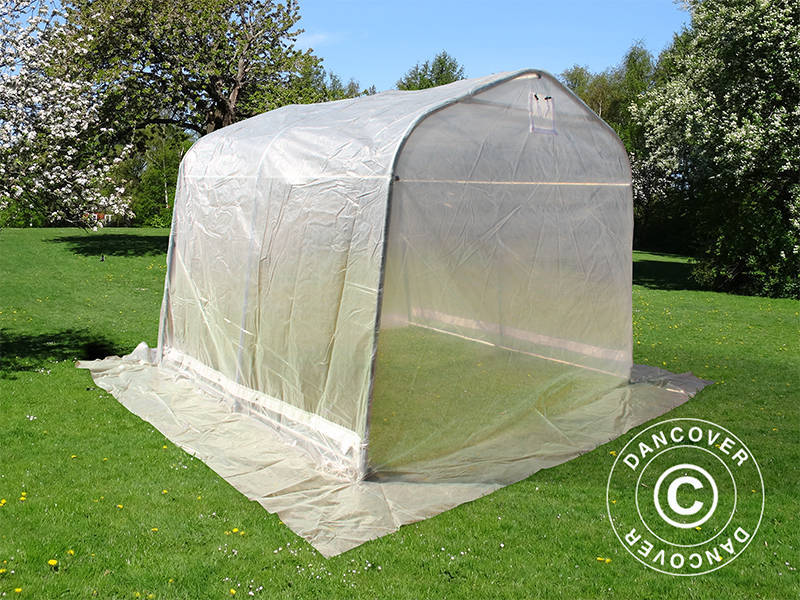 Tunnelväxthus, 2,4x2,4x2m, PE, 5,7m², Transparent - Image 4