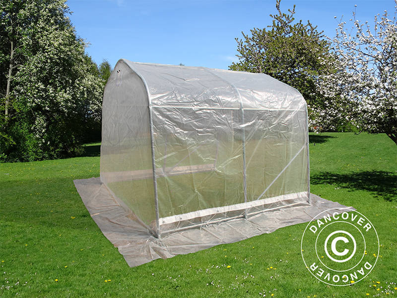 Tunnelväxthus, 2,4x2,4x2m, PE, 5,7m², Transparent - Image 5