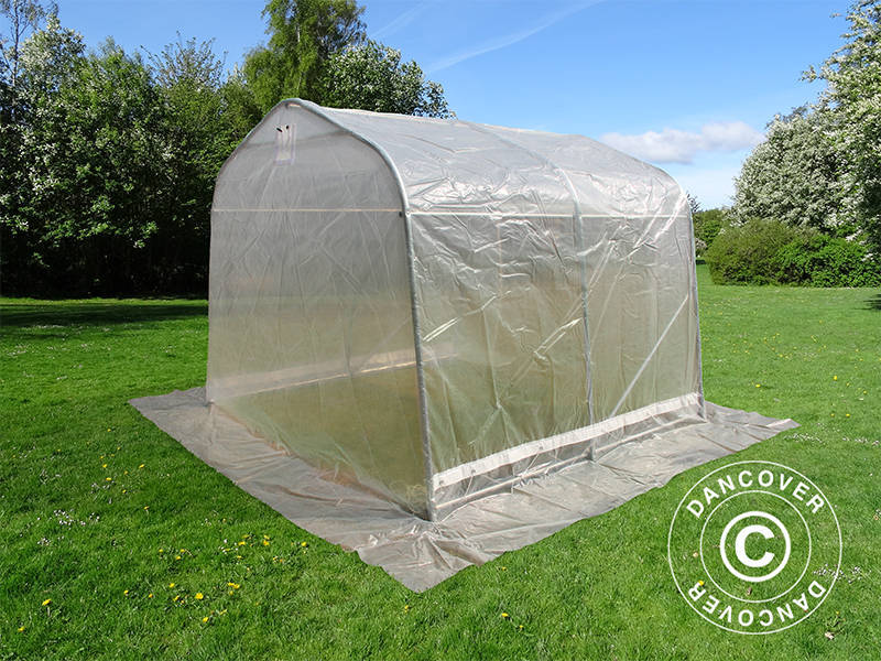Tunnelväxthus, 2,4x2,4x2m, PE, 5,7m², Transparent - Image 6