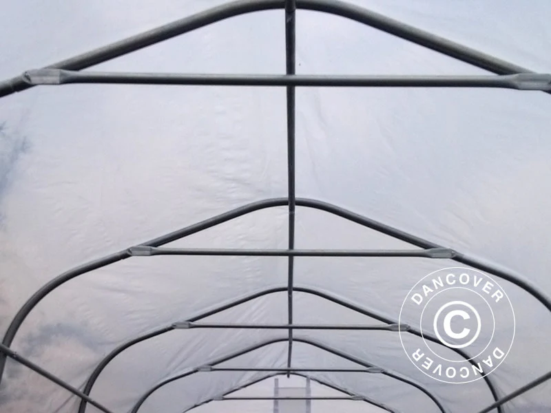 Tunnelväxthus, 2,4x6x2,4m, PE, 14,4m², Transparent - Image 7