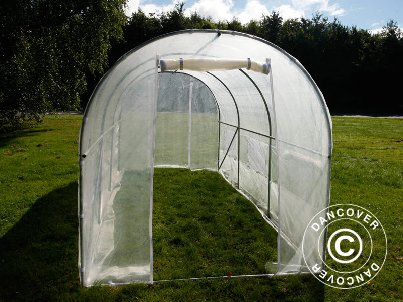 Tunnelväxthus 2x4,5x2m, 9m², Transparent - Image 11