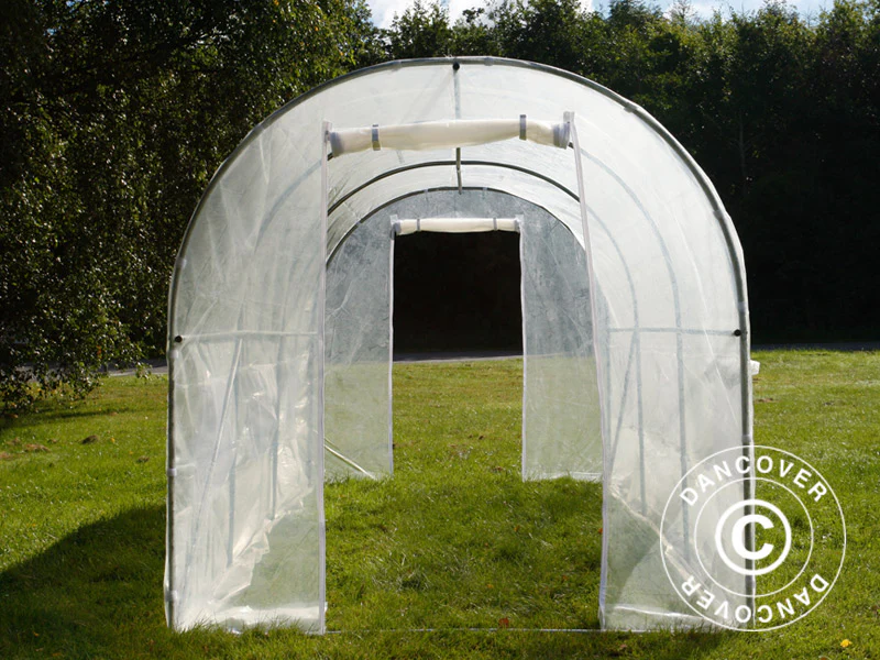 Tunnelväxthus 2x4,5x2m, 9m², Transparent - Image 7