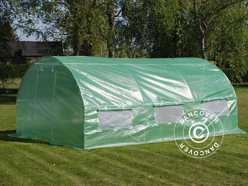 Tunnelväxthus 3x4,5x2m, 13,5m², Grön - Image 2