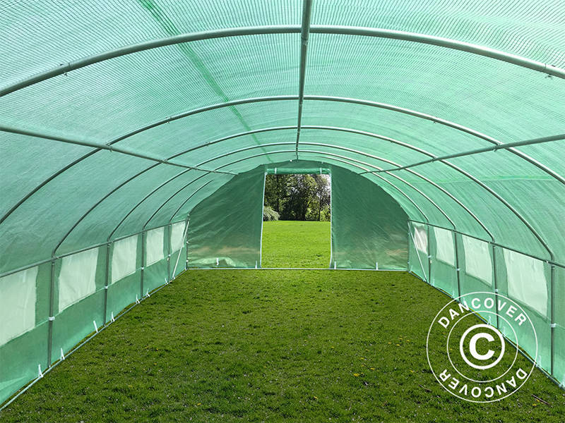 Tunnelväxthus 4x10,6x2m, 42,4m², Grön - Image 10