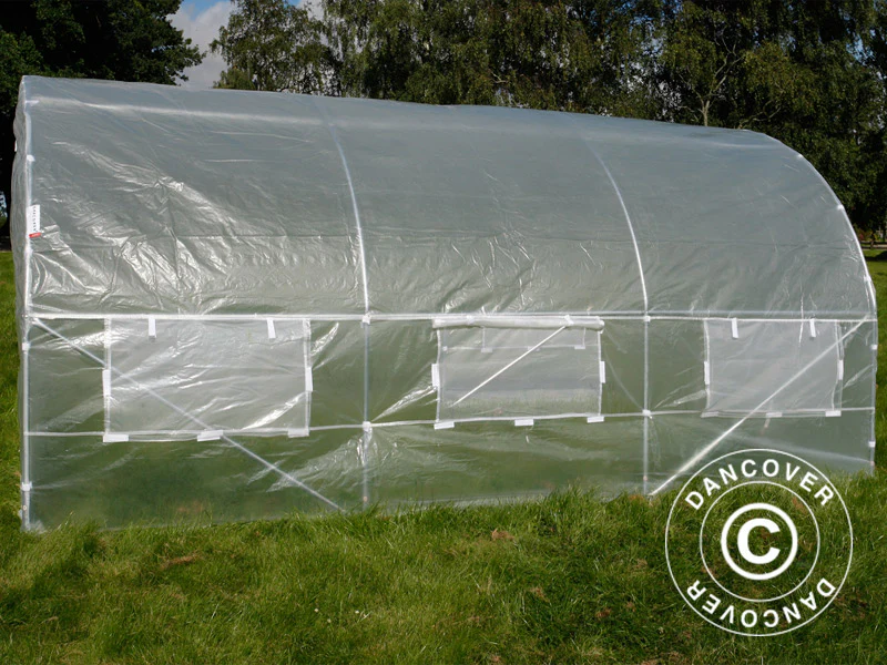 Tunnelväxthus 4x4x2m, 16m², Transparent - Image 7