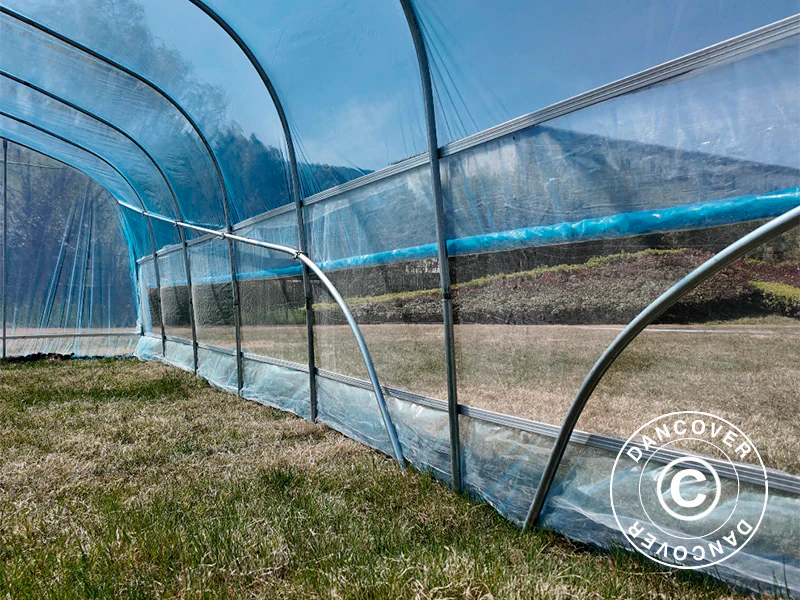 Tunnelväxthus, 6x10x2,5m, 100-mikron PO-film, Transparent - Image 10