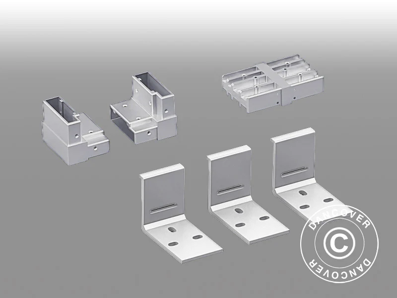 Väggfäste för paviljong San Pablo Alu+, 3x5,8m och 4x5,8m, Vit, 3 st.