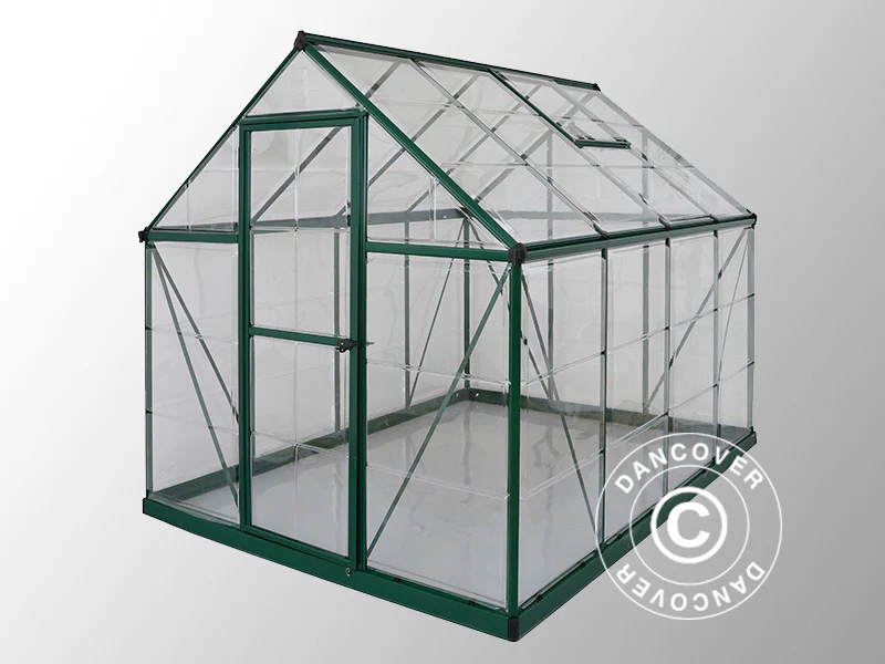 Växthus polykarbonat Harmony 4,5m², Palram/Canopia, 1,85x2,47x2,08m, Grön - Image 3
