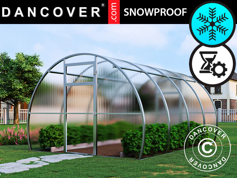 Växthus polykarbonat, Strong NOVA 12m², 3x4m, Silver