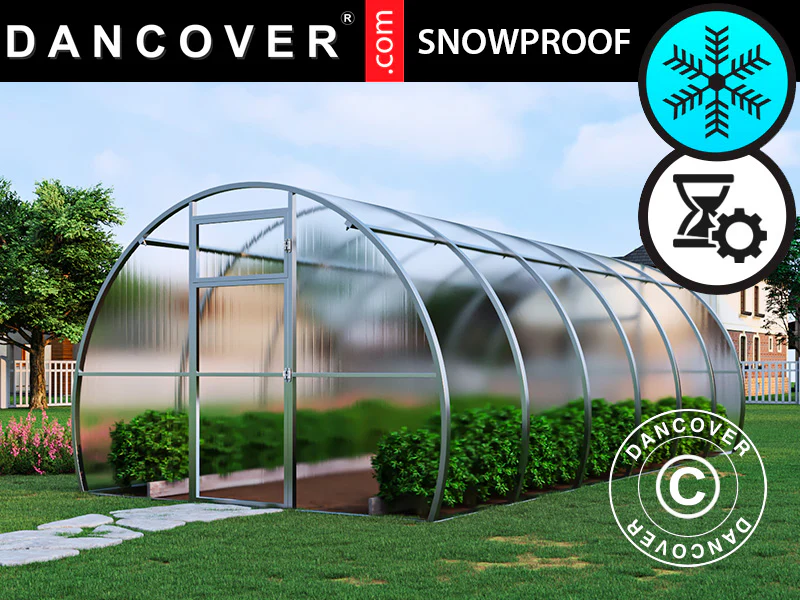 Växthus polykarbonat, Strong NOVA 18m², 3x6m, Silver