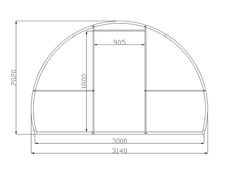 Växthus polykarbonat, Strong NOVA 18m², 3x6m, Silver - Image 4
