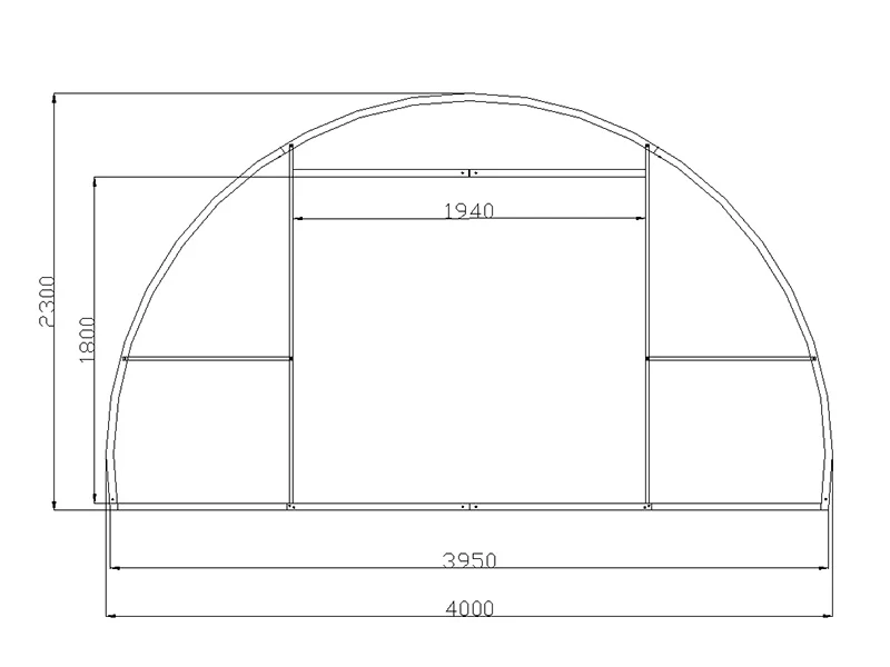 Växthus polykarbonat, Strong NOVA 32m², 4x8m, Silver - Image 4