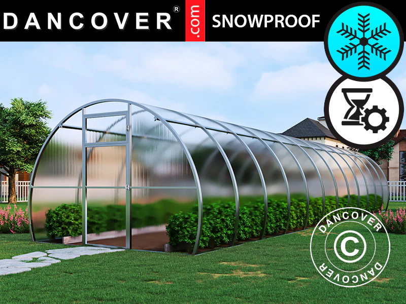 Växthus polykarbonat, Strong NOVA 36m², 3x12m, Silver