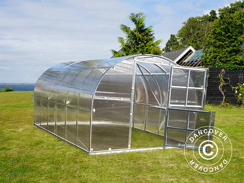 Växthus polykarbonat TITAN Arch 320, 12m², 3x4m, Silver - Image 7