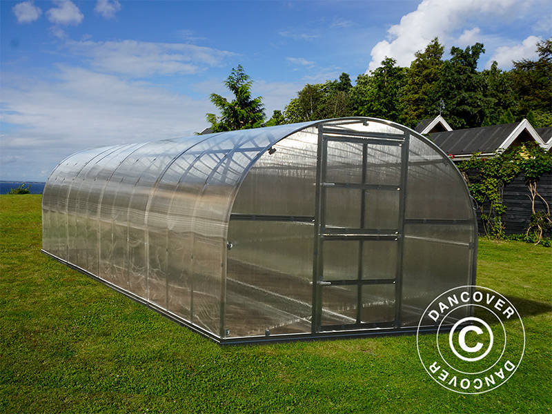 Växthus polykarbonat TITAN Arch 320, 24m², 3x8m, Silver - Image 6