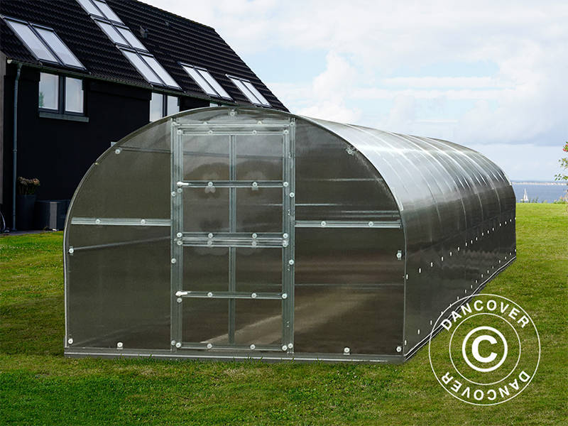 Växthus polykarbonat TITAN Arch 320, 30m², 3x10m, Silver - Image 6