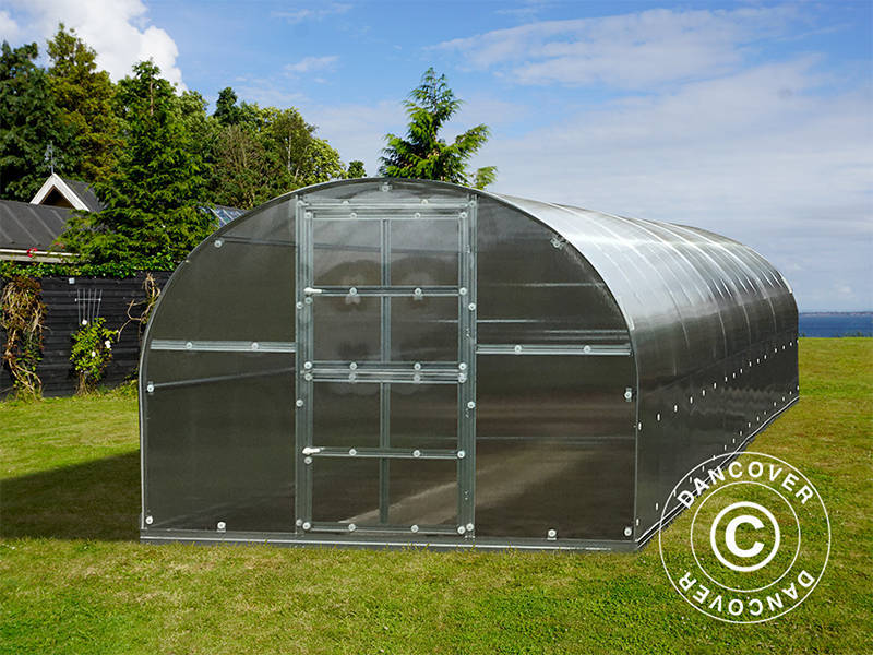 Växthus polykarbonat TITAN Arch 320, 30m², 3x10m, Silver - Image 9