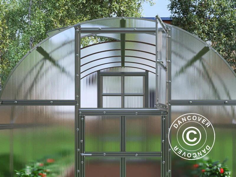 Växthus polykarbonat TITAN Arch 320, 36m², 3x12m, Silver - Image 3