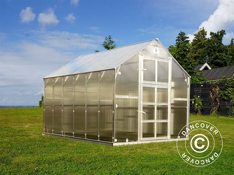 Växthus polykarbonat TITAN Classic 480, 4,9m², 2,35x2,12m, Silver - Image 3