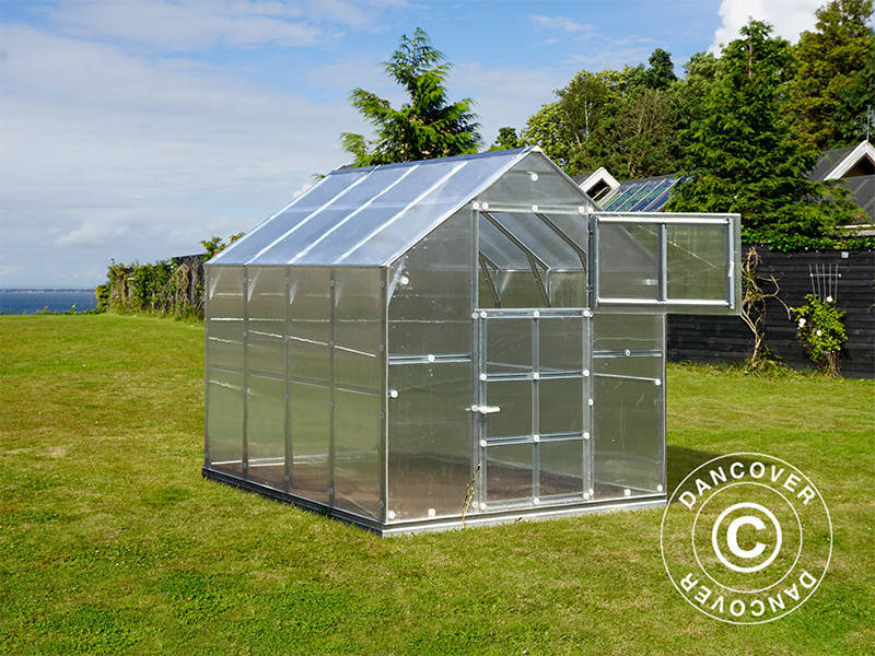 Växthus polykarbonat TITAN Classic 480, 4,9m², 2,35x2,12m, Silver - Image 4