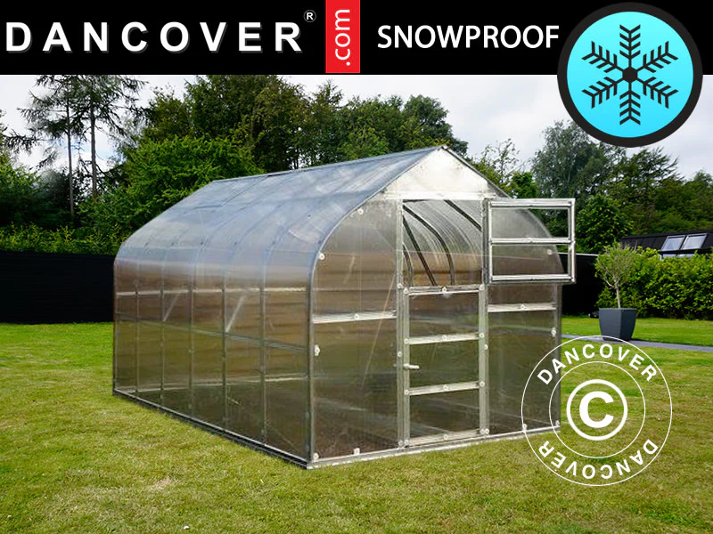 Växthus polykarbonat TITAN Dome 320, 10m², 2,5x4m, Silver