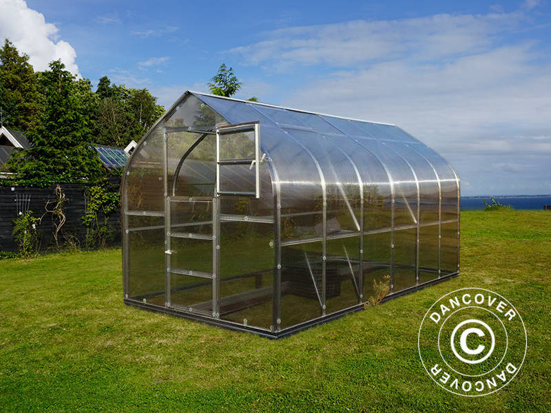 Växthus polykarbonat TITAN Dome 320, 10m², 2,5x4m, Silver - Image 2