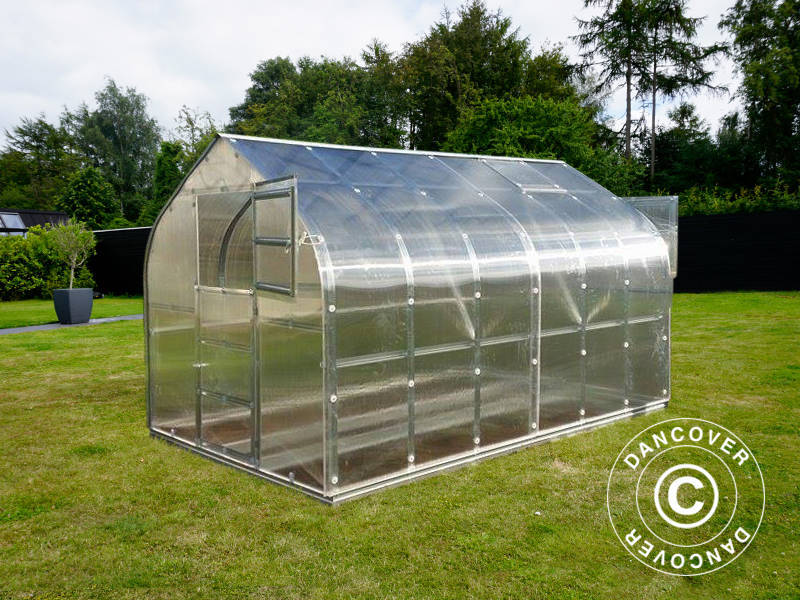Växthus polykarbonat TITAN Dome 320, 10m², 2,5x4m, Silver - Image 5