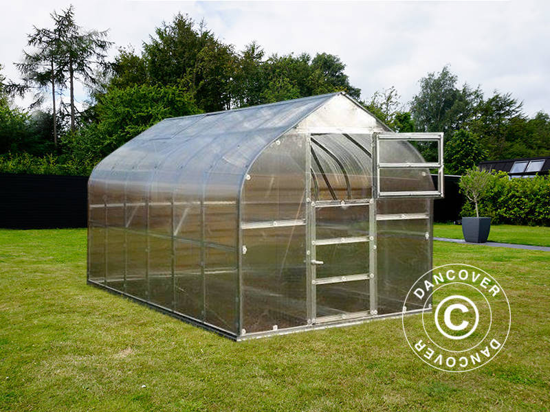 Växthus polykarbonat TITAN Dome 320, 15m², 2,5x6m, Silver - Image 2